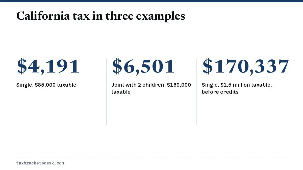 California tax in three examples