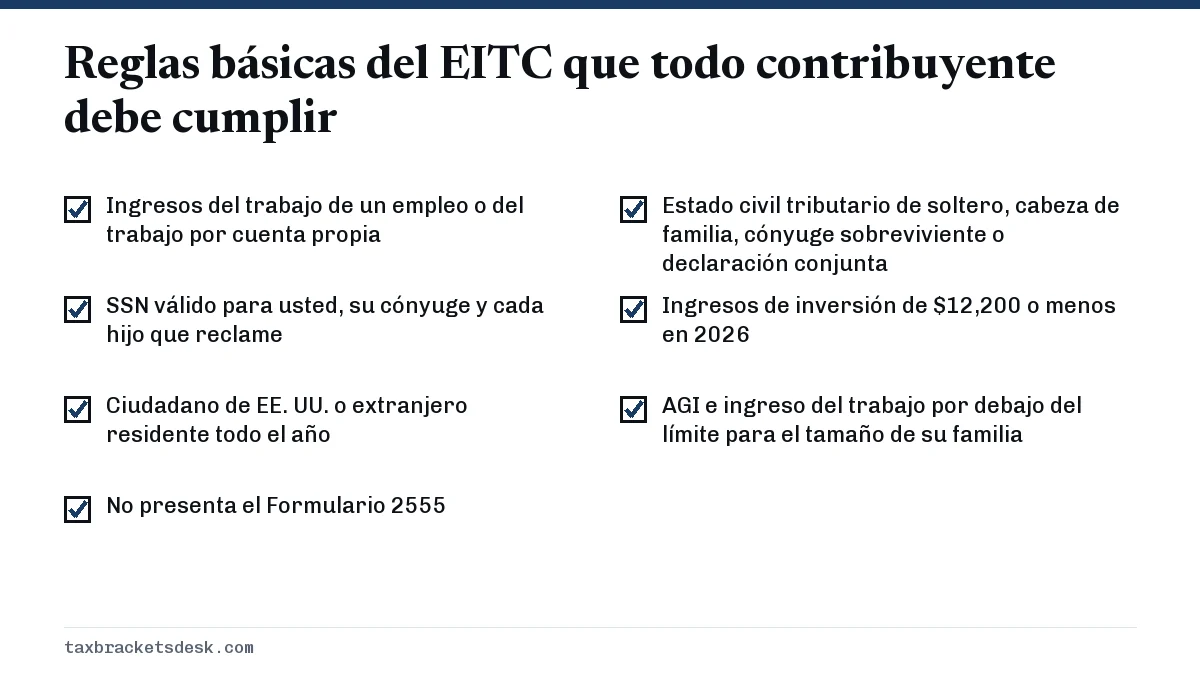Reglas básicas del EITC que todo contribuyente debe cumplir