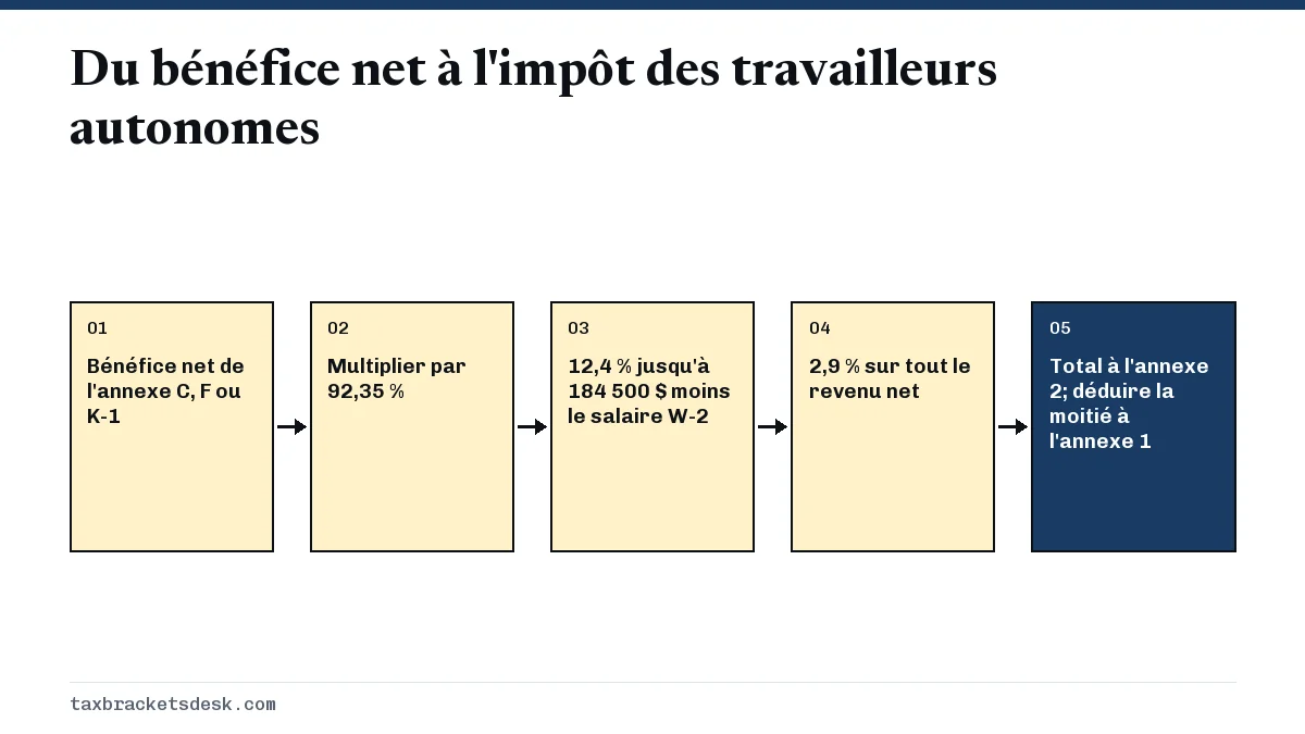 Du bénéfice net à l'impôt des travailleurs autonomes