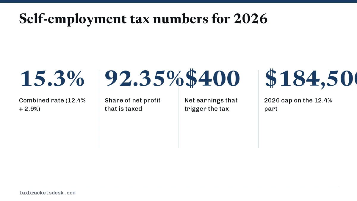 Self-employment tax numbers for 2026