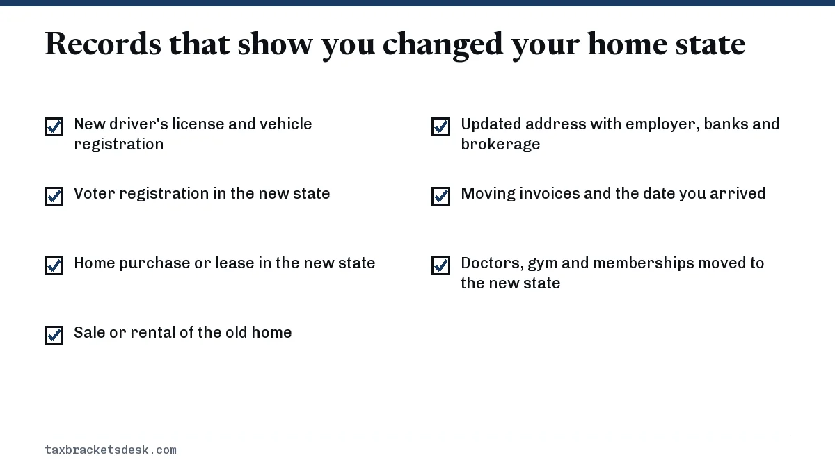 Records that show you changed your home state
