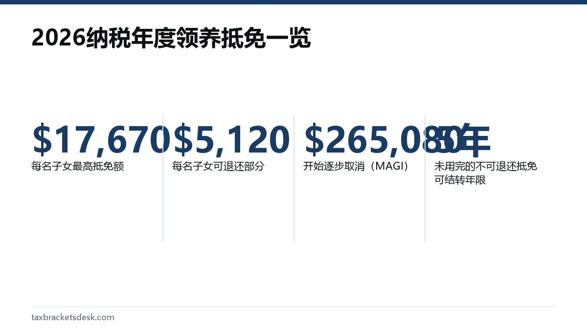 2026纳税年度领养抵免一览
