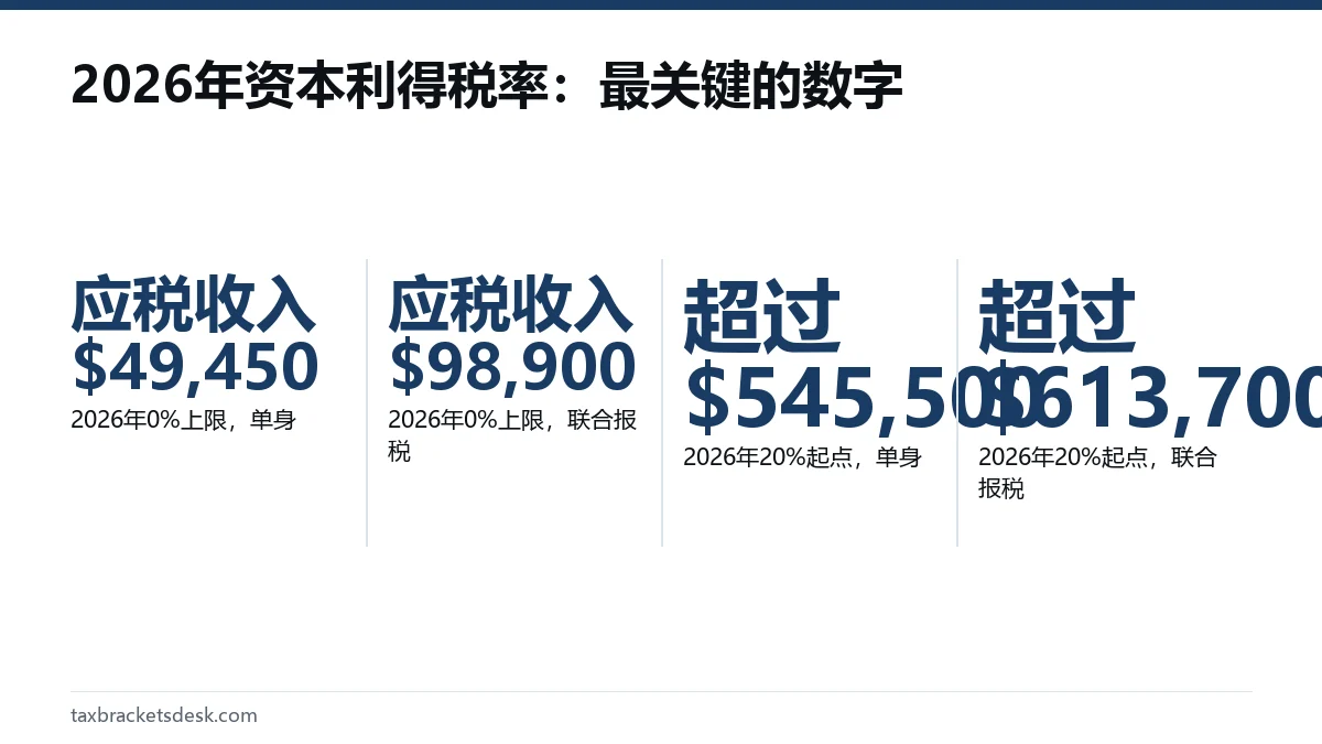 2026年资本利得税率:最关键的数字