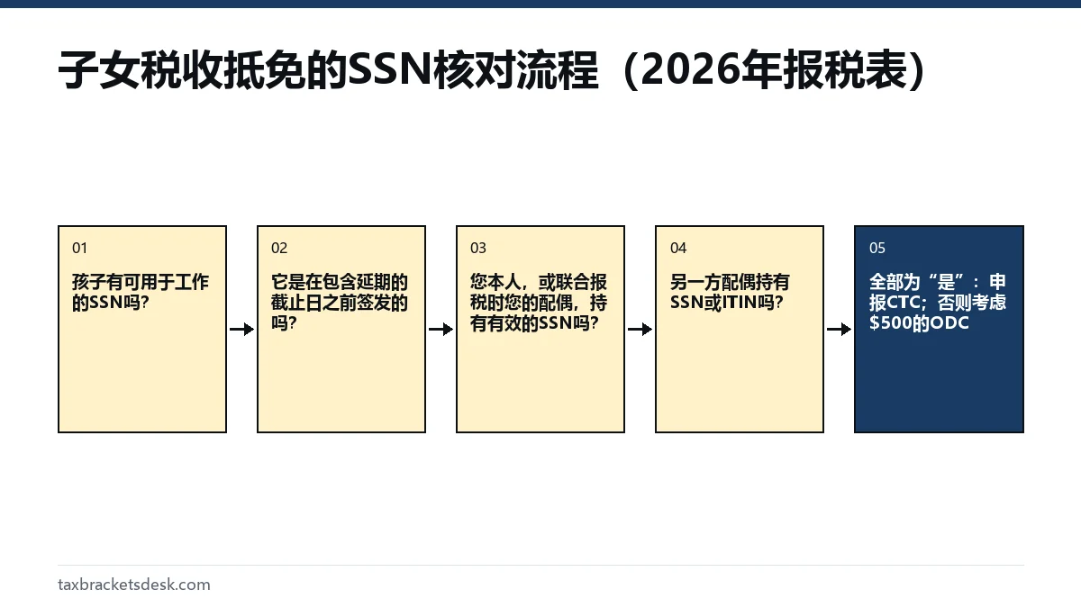 子女税收抵免的SSN核对流程（2026年报税表）