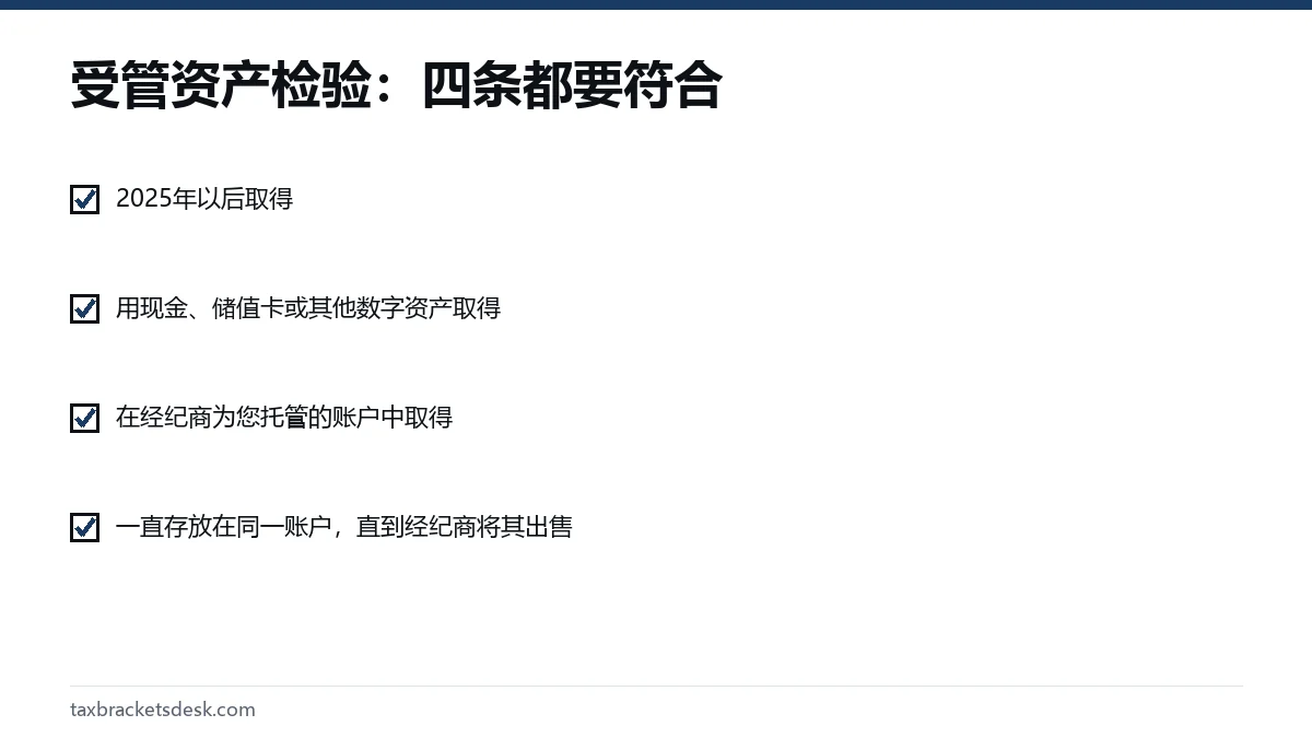 受管资产检验:四条都要符合