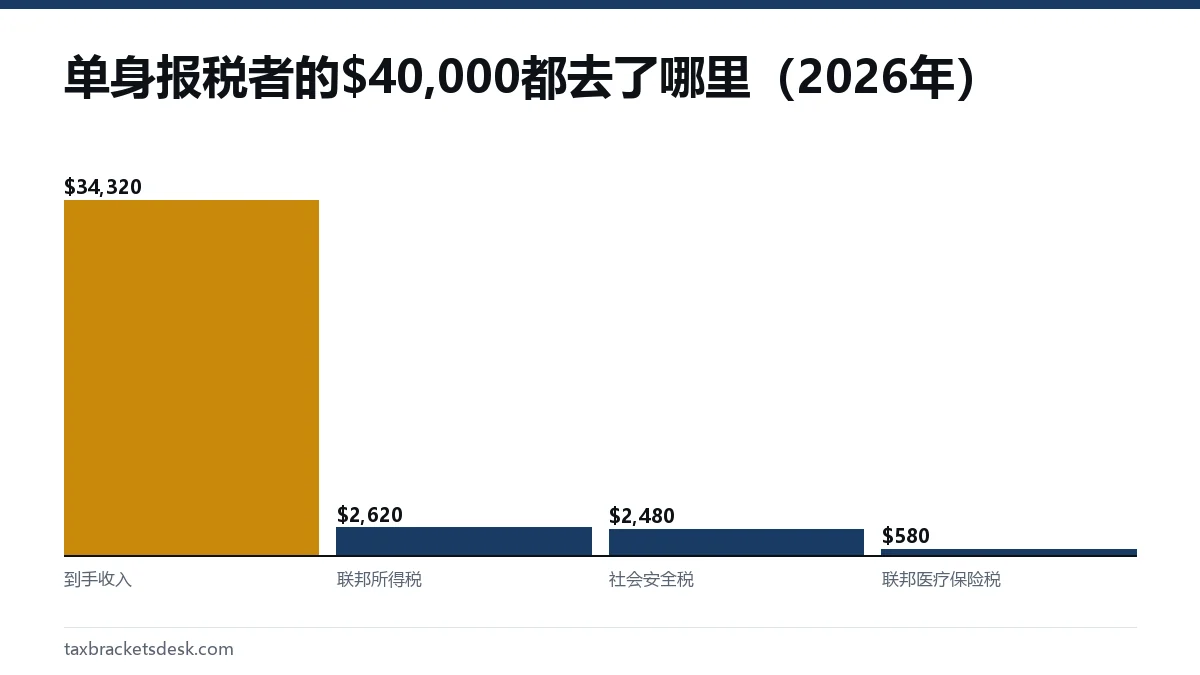 单身报税者的$40,000都去了哪里(2026年)