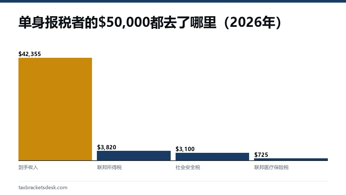 单身报税者的$50,000都去了哪里(2026年)