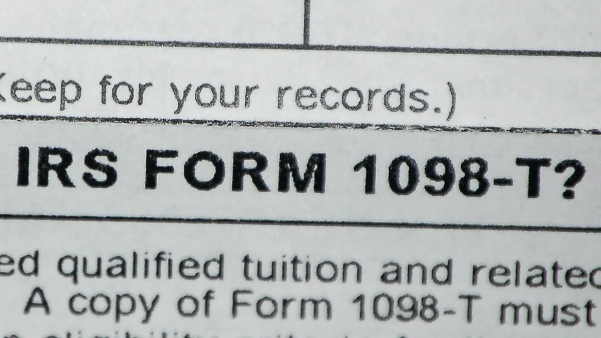 Printed instructions explaining IRS Form 1098-T for qualified tuition